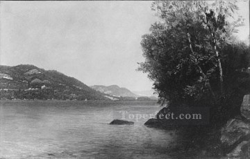  Reminiscence Painting - Lake George A Reminiscence Luminism seascape John Frederick Kensett